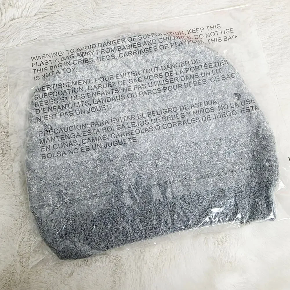 Barefoot Dreams CozyChic Lite Confetti Beanie Smokey Green Fog Gray NWT One Size